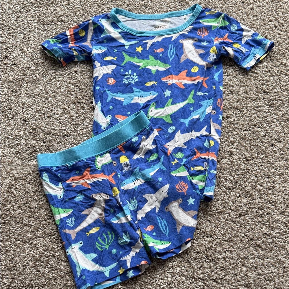 Little Sleepies Blue Marine Life Pajama Set